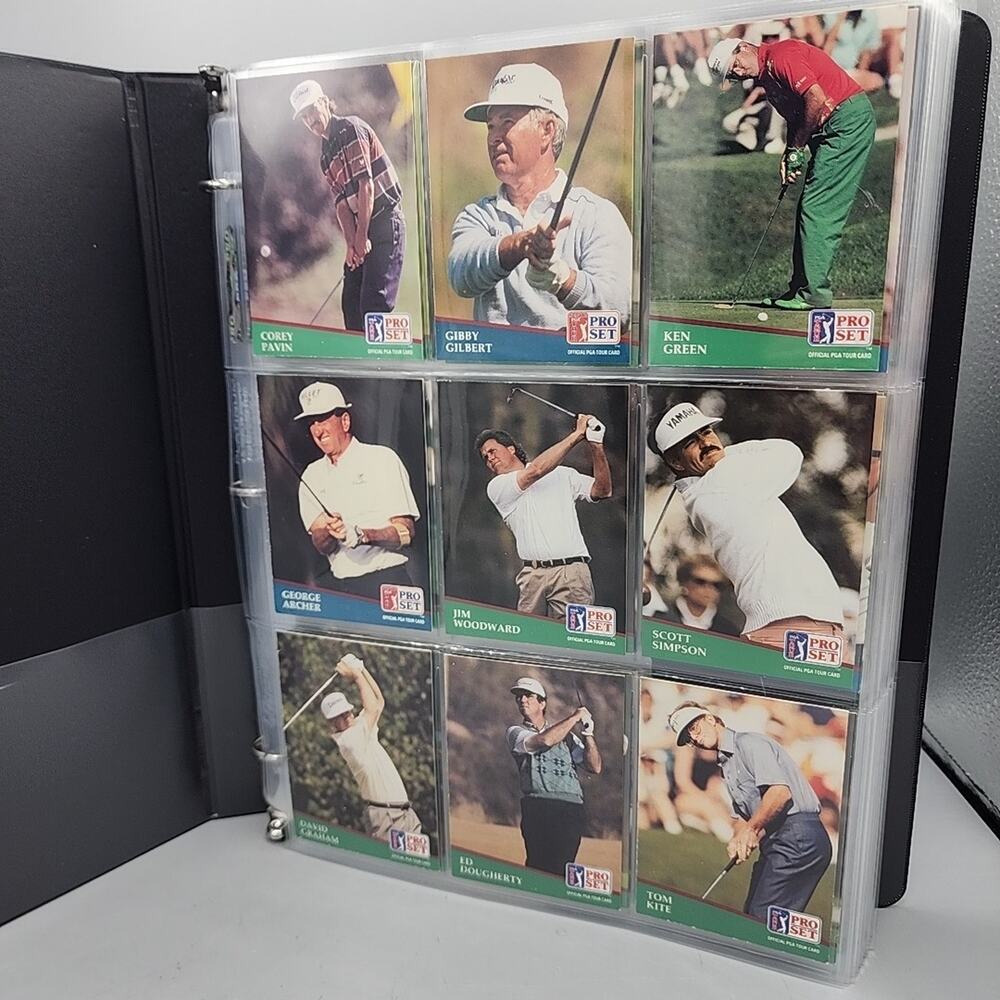 1991 Golf Pro Set Binder Collection Not Complete